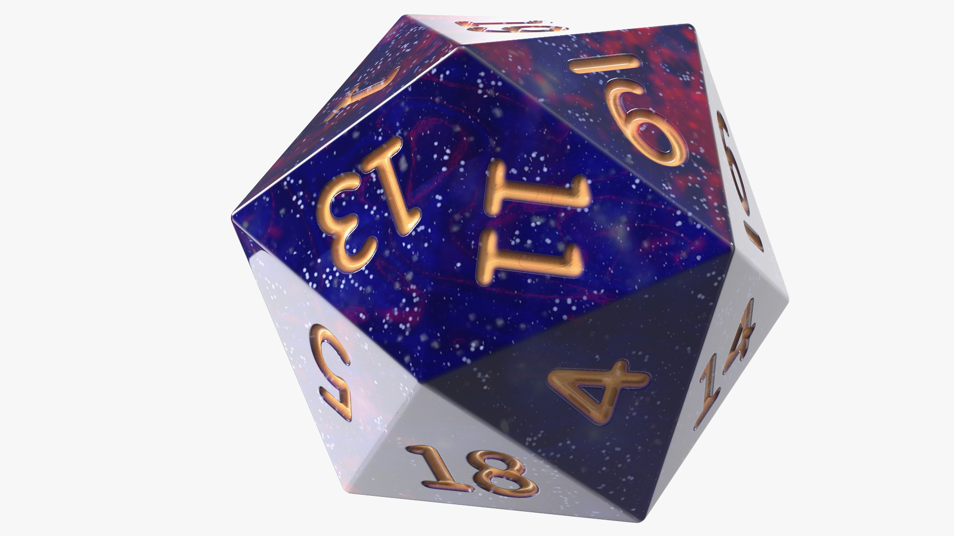 3D model Polyhedral DND Dice Set Space Color