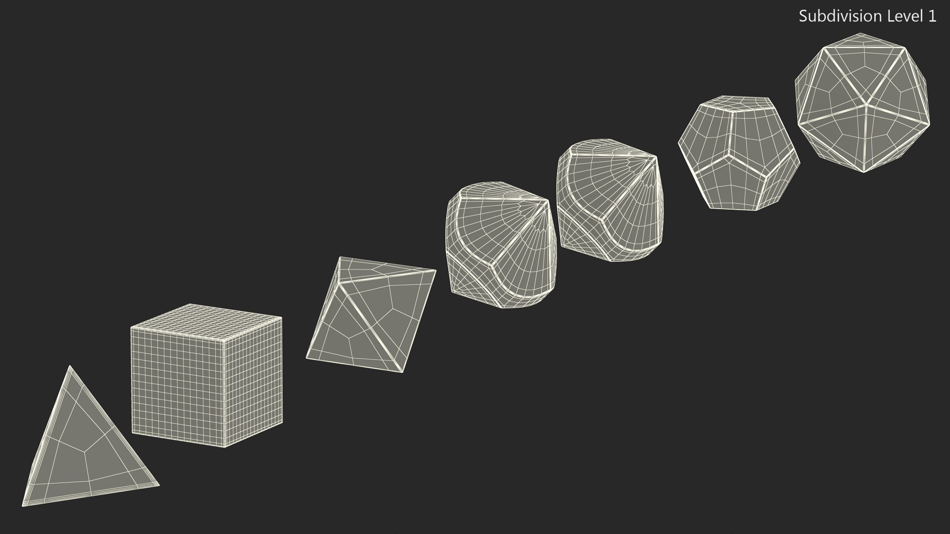 3D model Polyhedral DND Dice Set Space Color