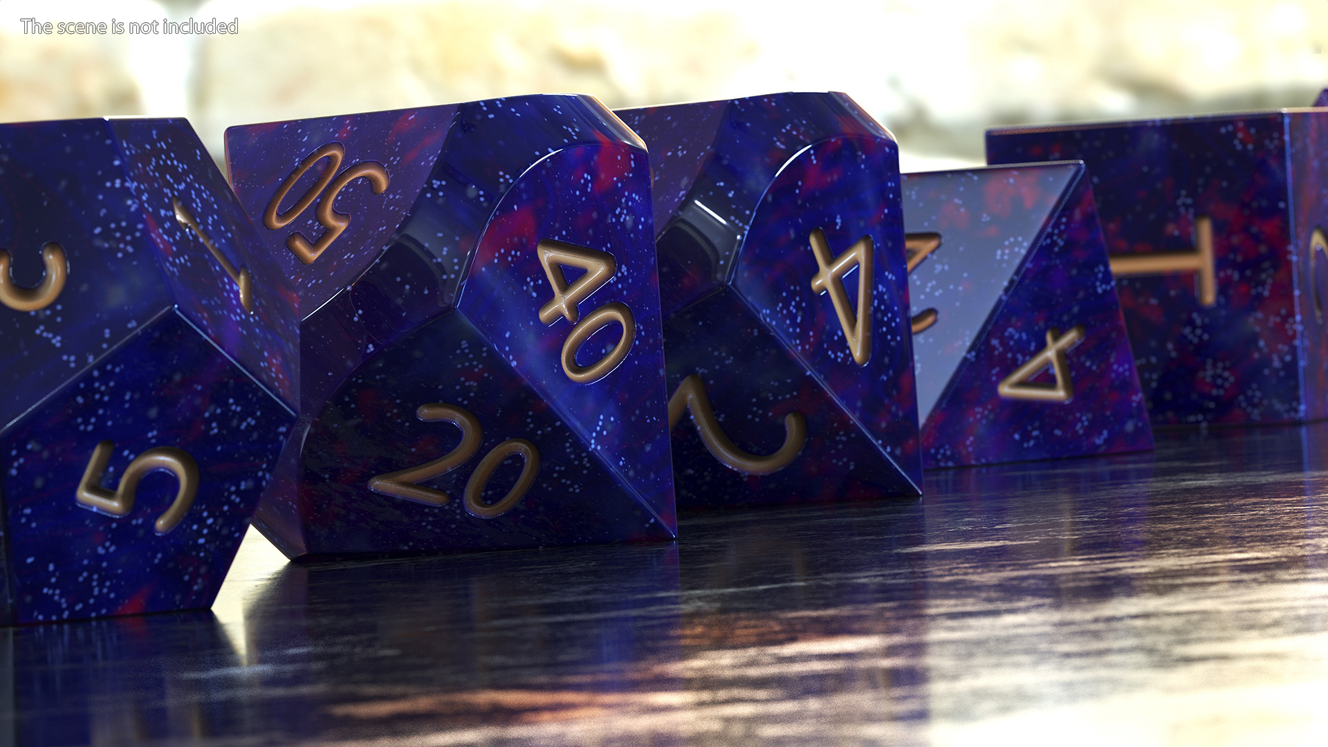 3D model Polyhedral DND Dice Set Space Color