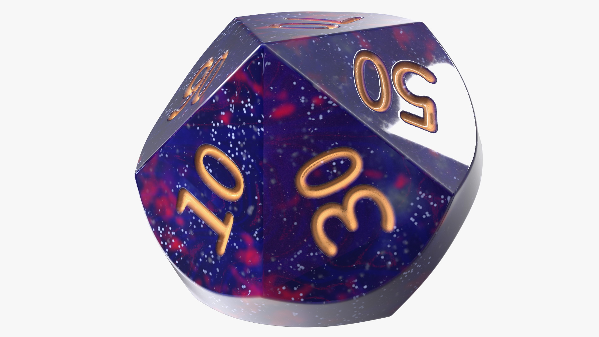 3D model Polyhedral DND Dice Set Space Color