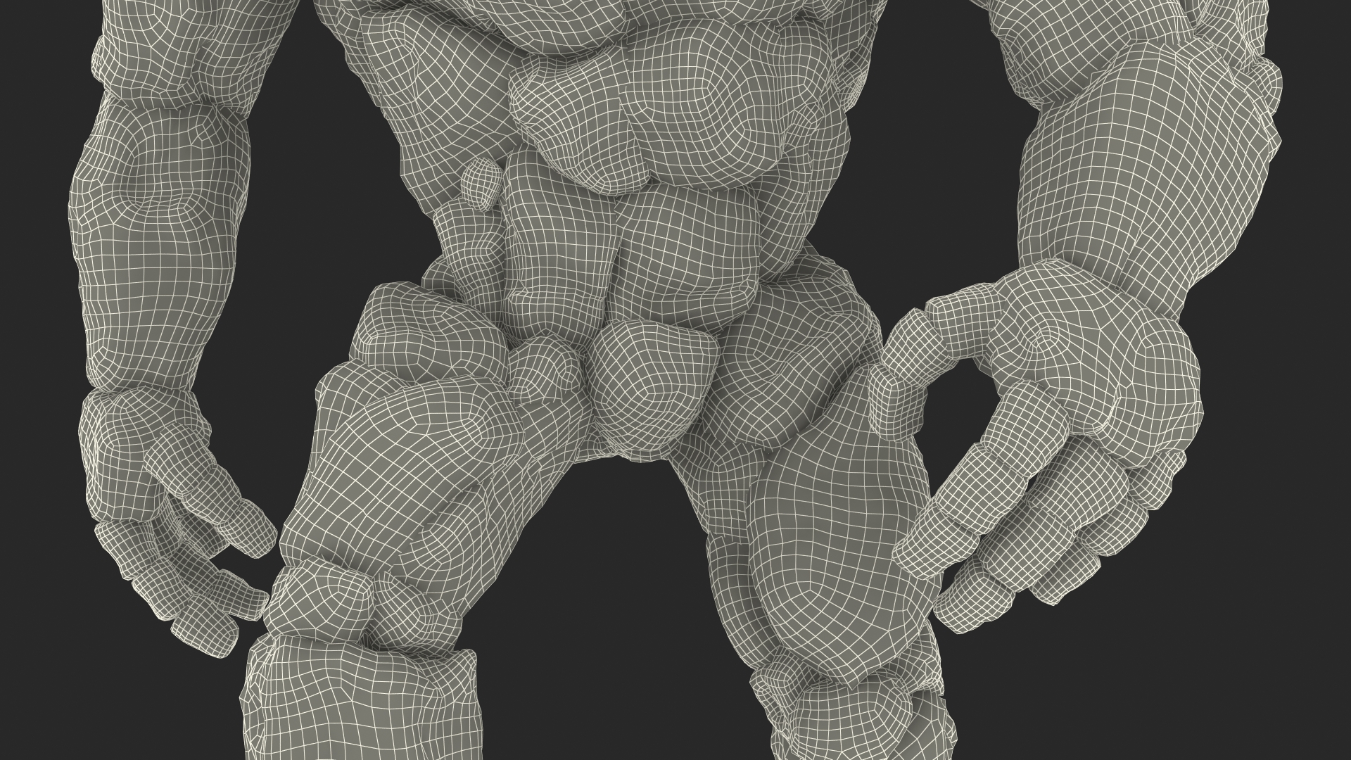 Stone Golem Character Walking Pose 3D model