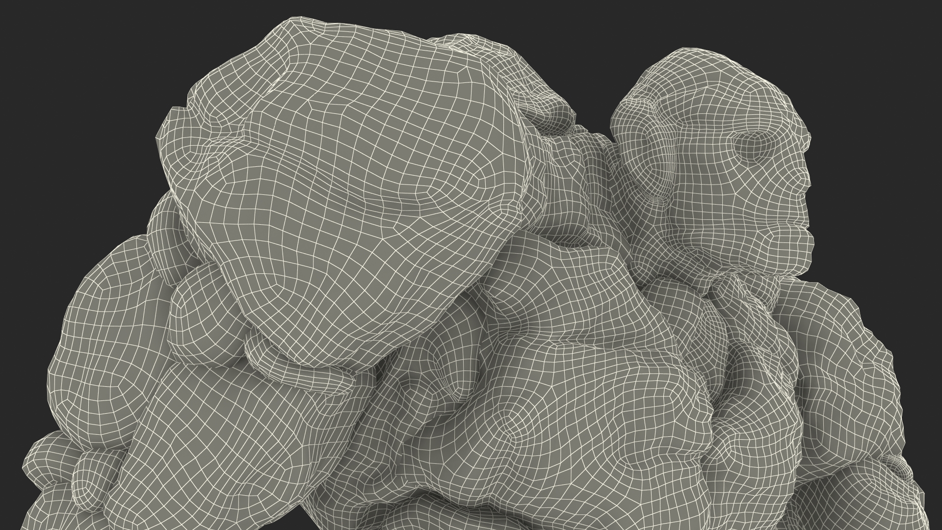 Stone Golem Character Walking Pose 3D model