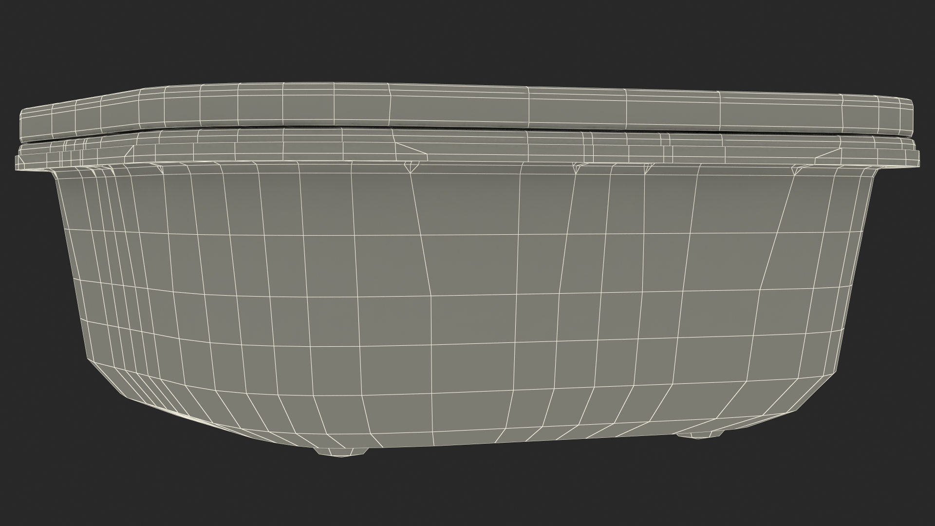 3D model Glass Storage Container with Bamboo Lid 600ml