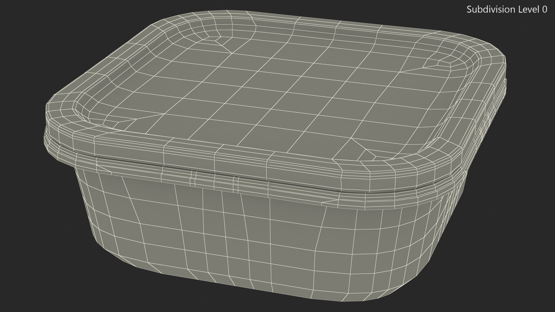 3D model Glass Storage Container with Bamboo Lid 600ml