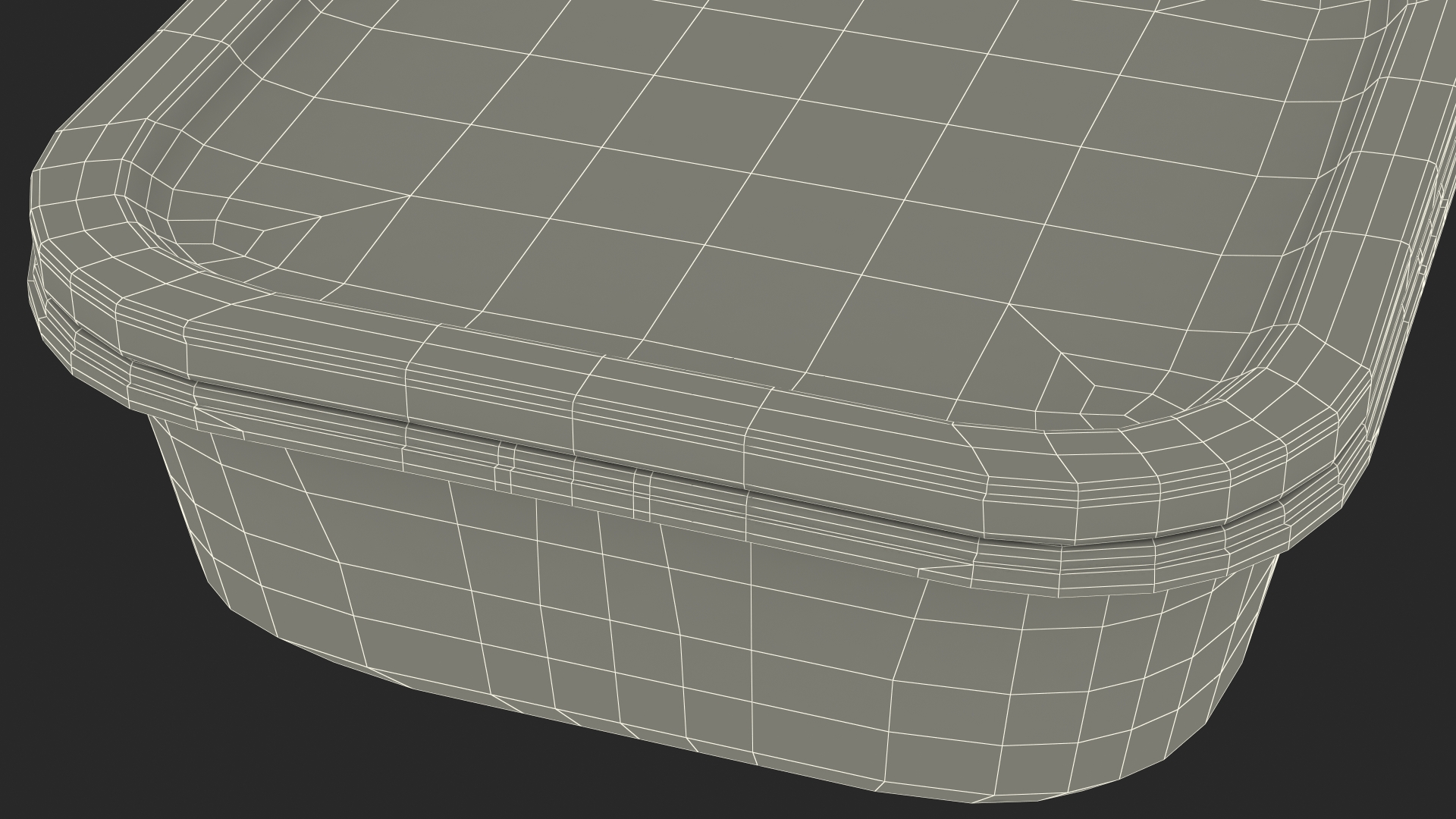 3D model Glass Storage Container with Bamboo Lid 600ml