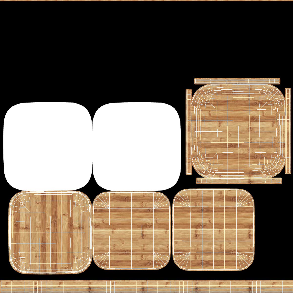 3D model Glass Storage Container with Bamboo Lid 600ml