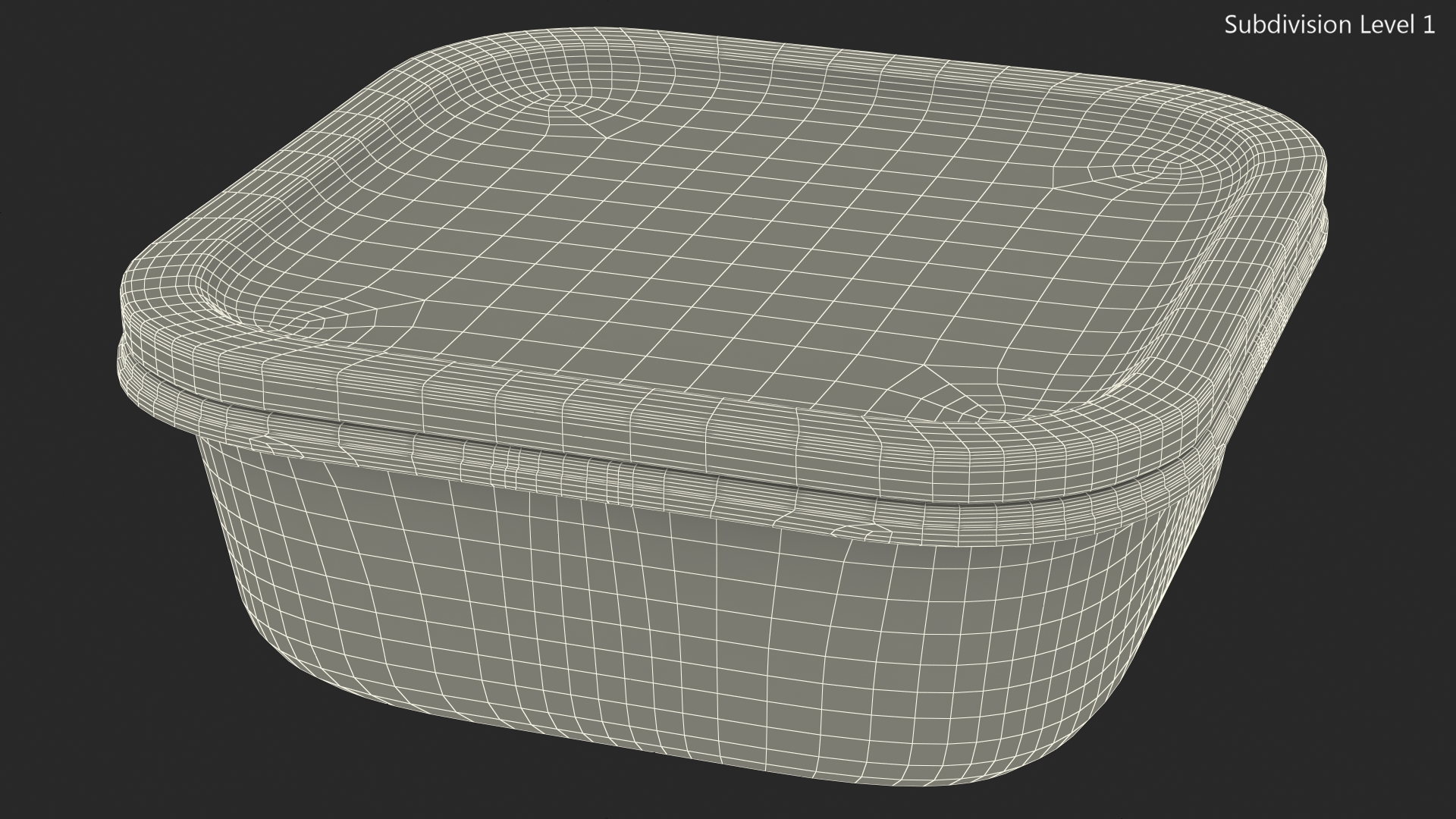 3D model Glass Storage Container with Bamboo Lid 600ml