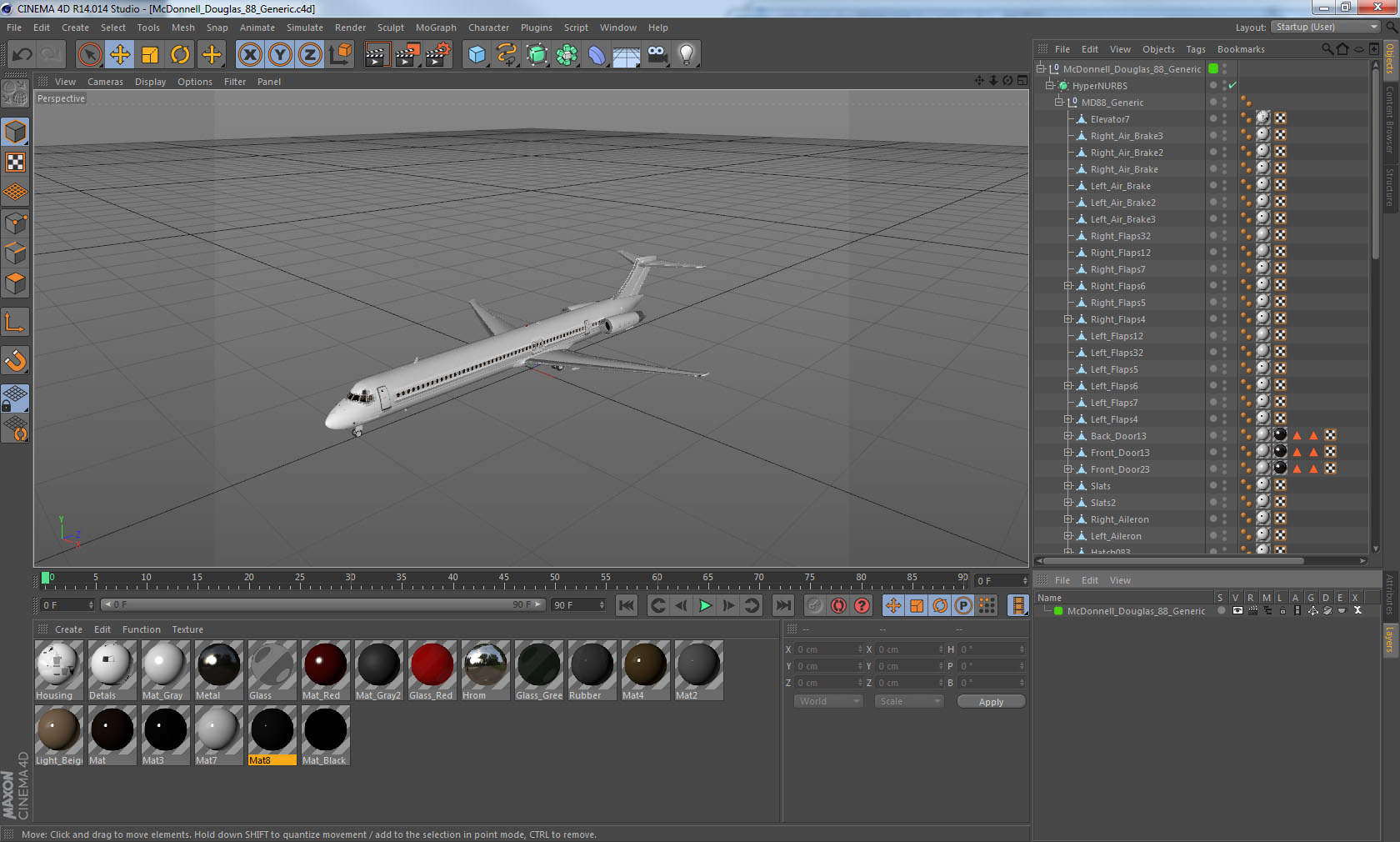 3D McDonnell Douglas 88 Generic model