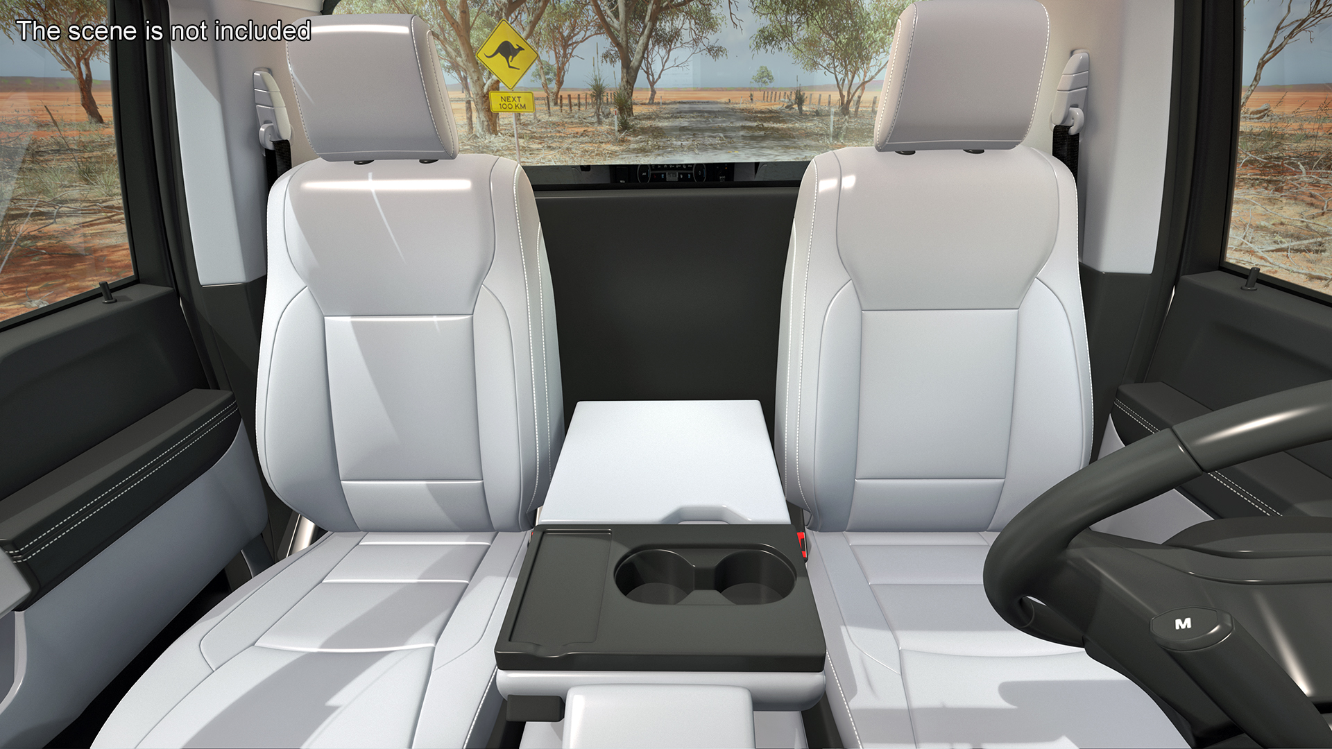 Ford Super Duty F-550 Lariat 2023 Bare Chassis White Rigged 3D model