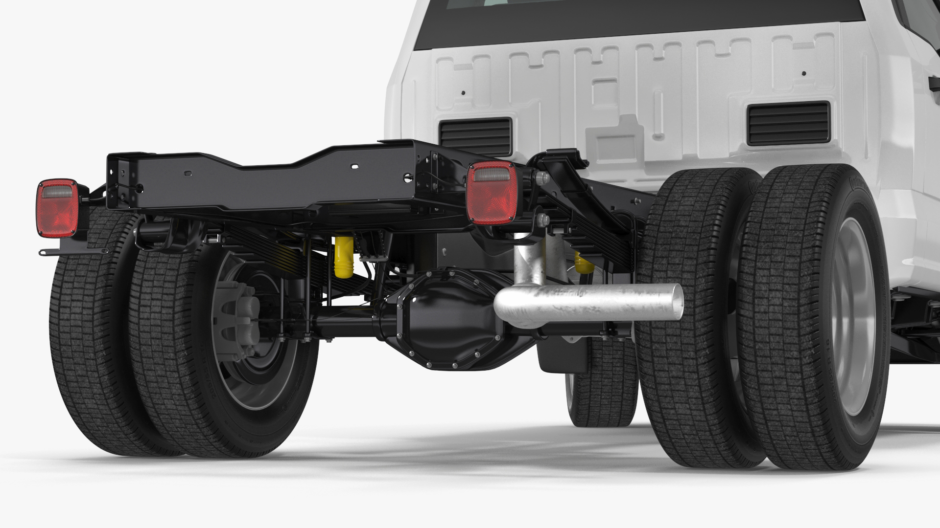 Ford Super Duty F-550 Lariat 2023 Bare Chassis White Rigged 3D model