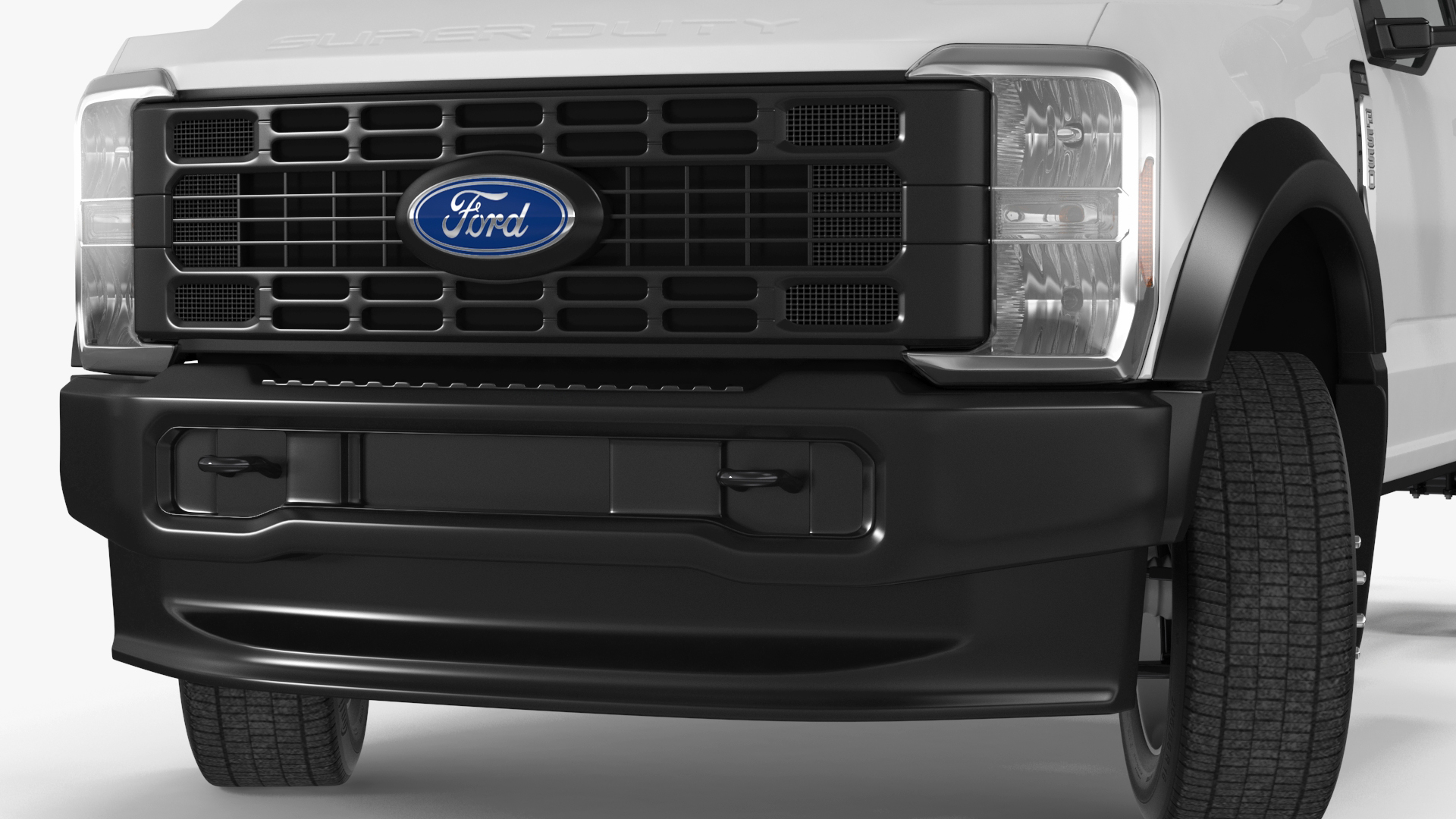 Ford Super Duty F-550 Lariat 2023 Bare Chassis White Rigged 3D model