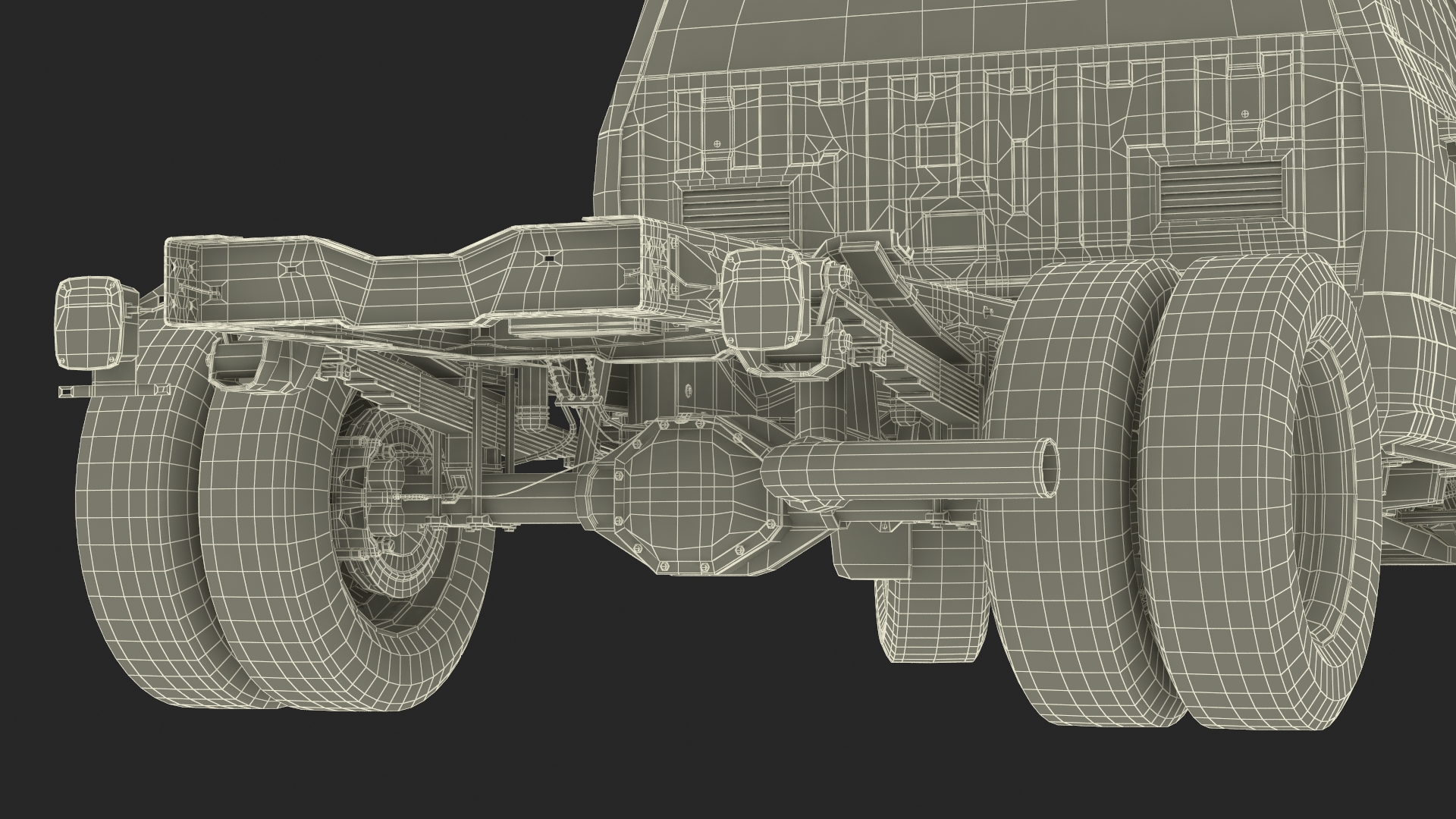 Ford Super Duty F-550 Lariat 2023 Bare Chassis White Rigged 3D model