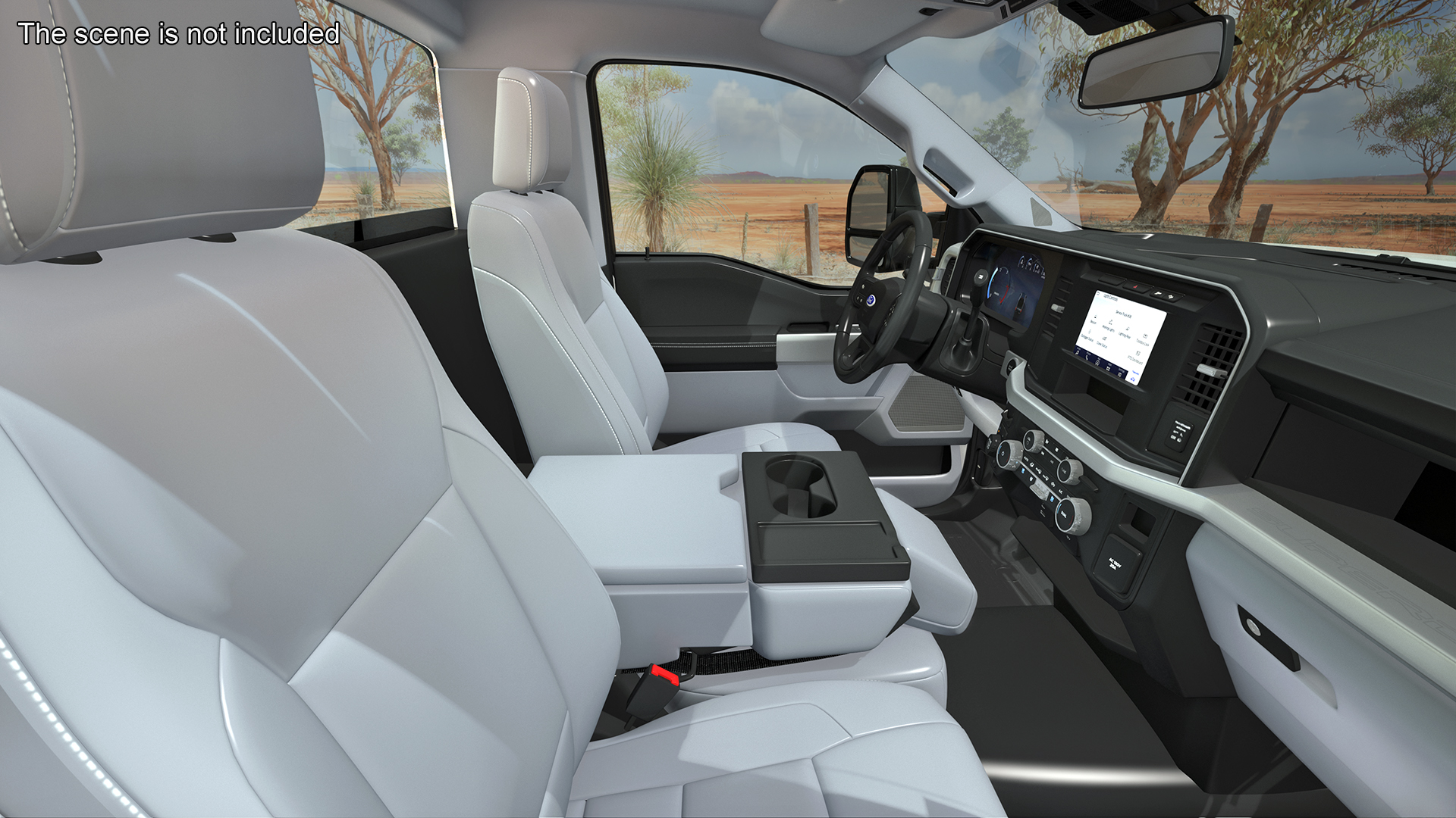 Ford Super Duty F-550 Lariat 2023 Bare Chassis White Rigged 3D model