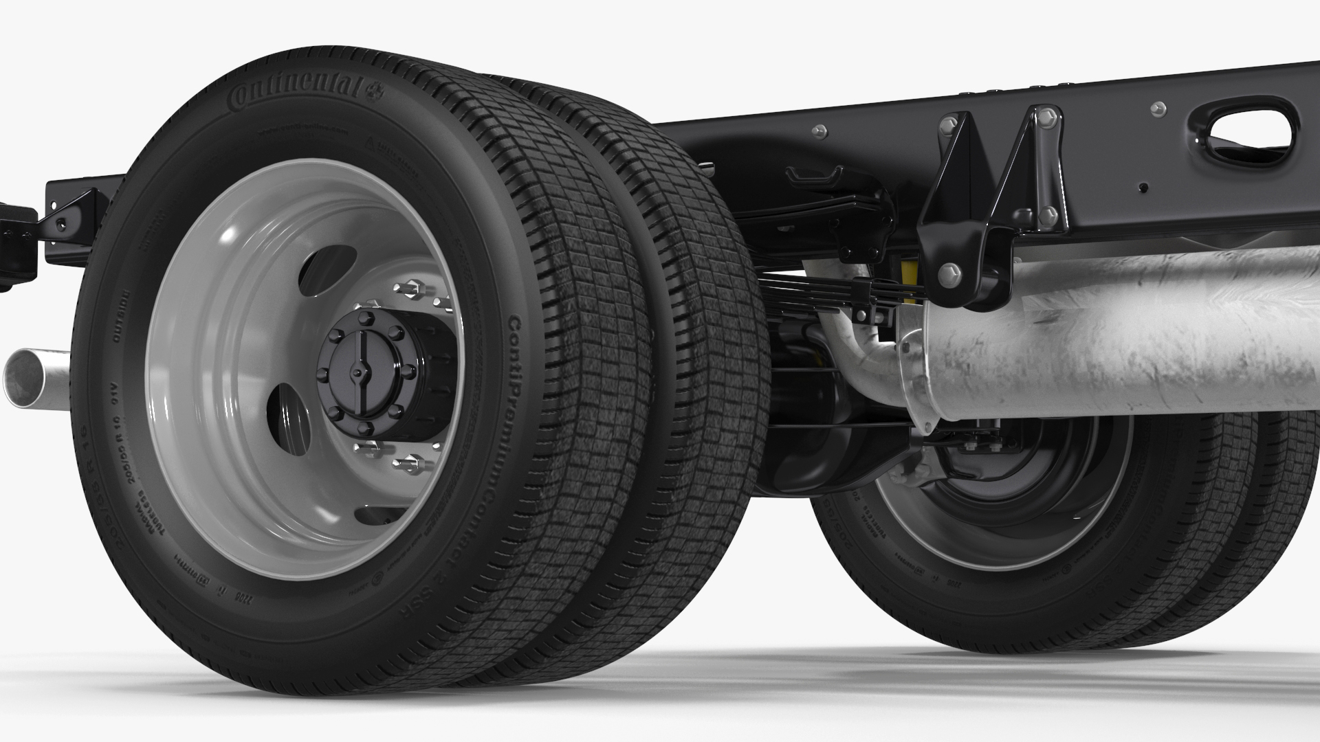 Ford Super Duty F-550 Lariat 2023 Bare Chassis White Rigged 3D model