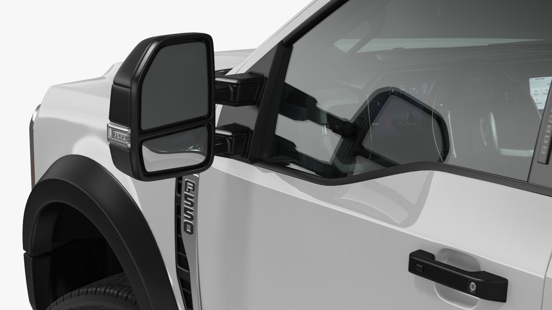Ford Super Duty F-550 Lariat 2023 Bare Chassis White Rigged 3D model