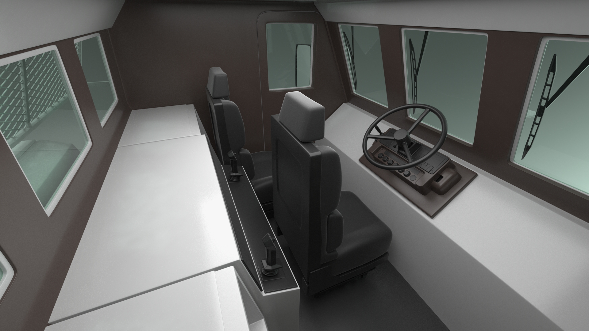 3D White Mine Clearing Vehicle Hydrema 910 Rigged