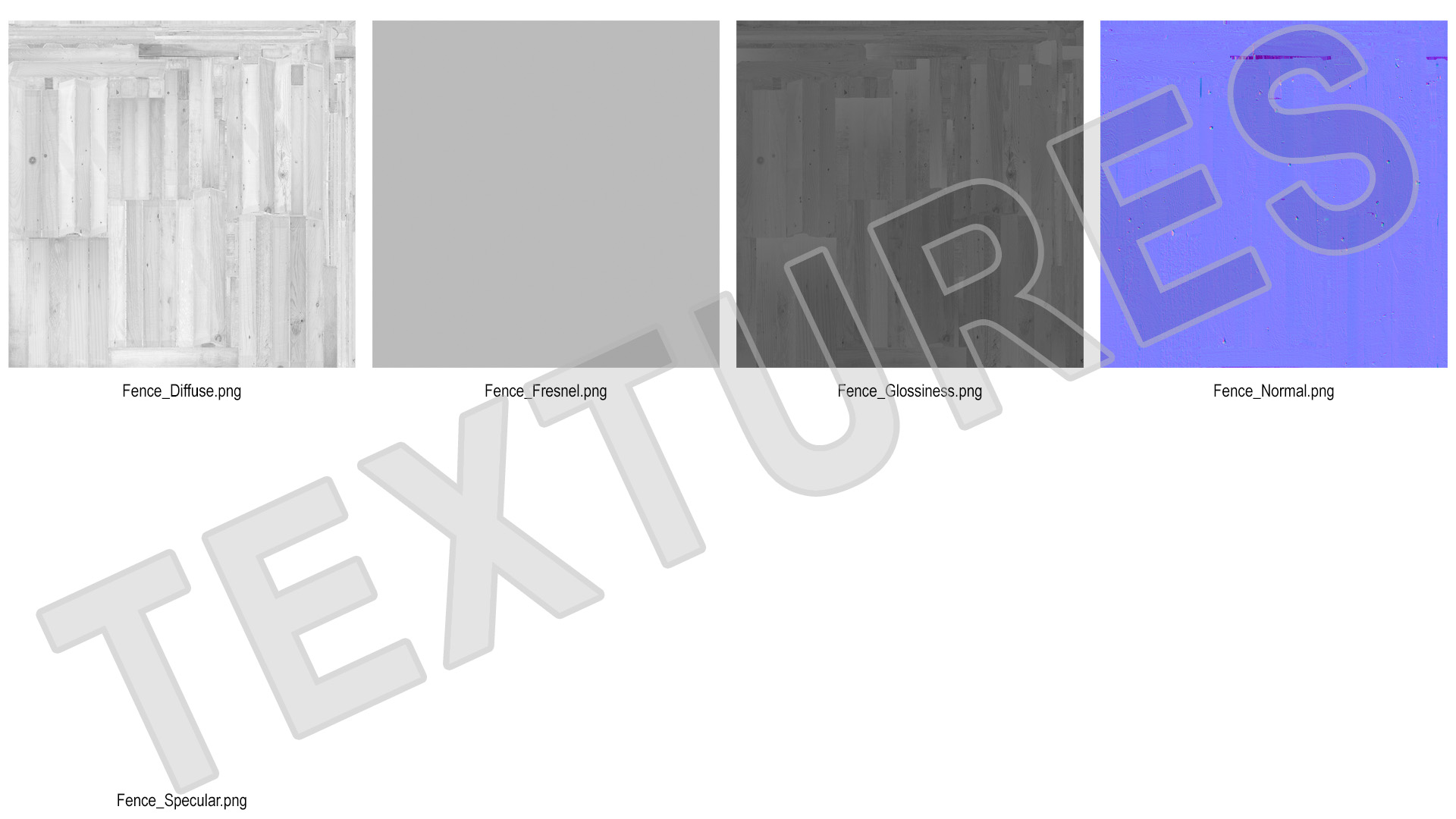 Ranch Fence White 3D