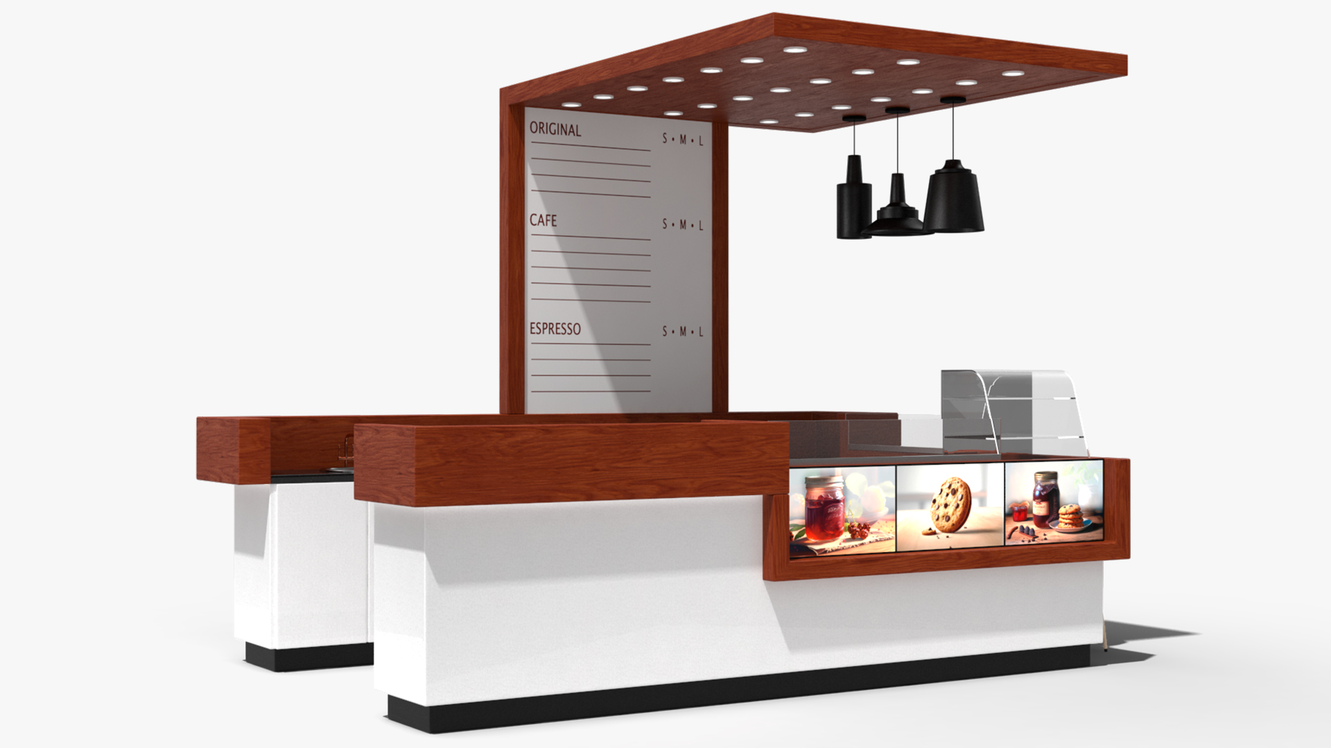 3D Empty Coffee Kiosk model