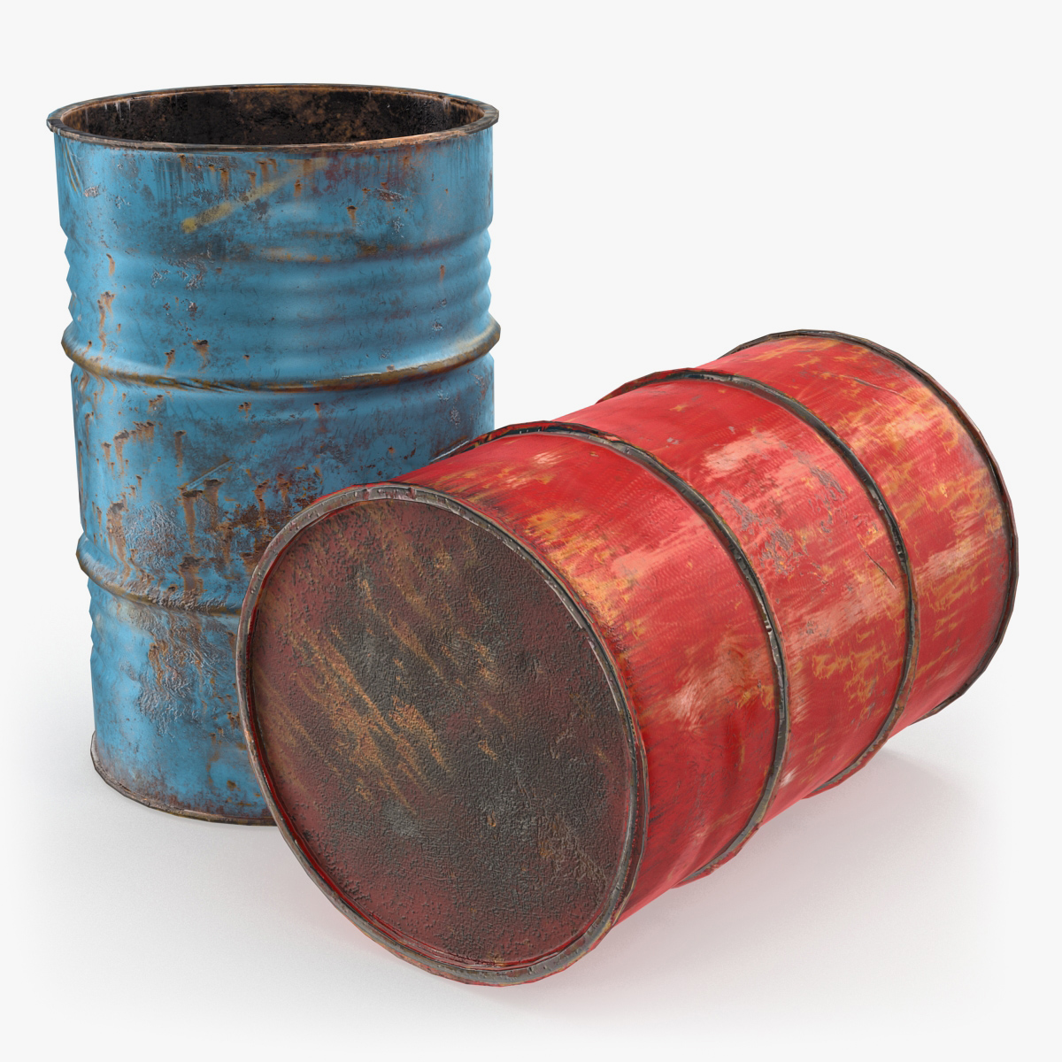 Rusty Waste Oil Drums