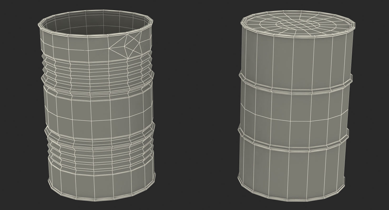 3D Rusty Waste Oil Drums