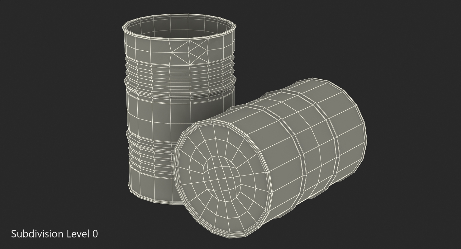 3D Rusty Waste Oil Drums