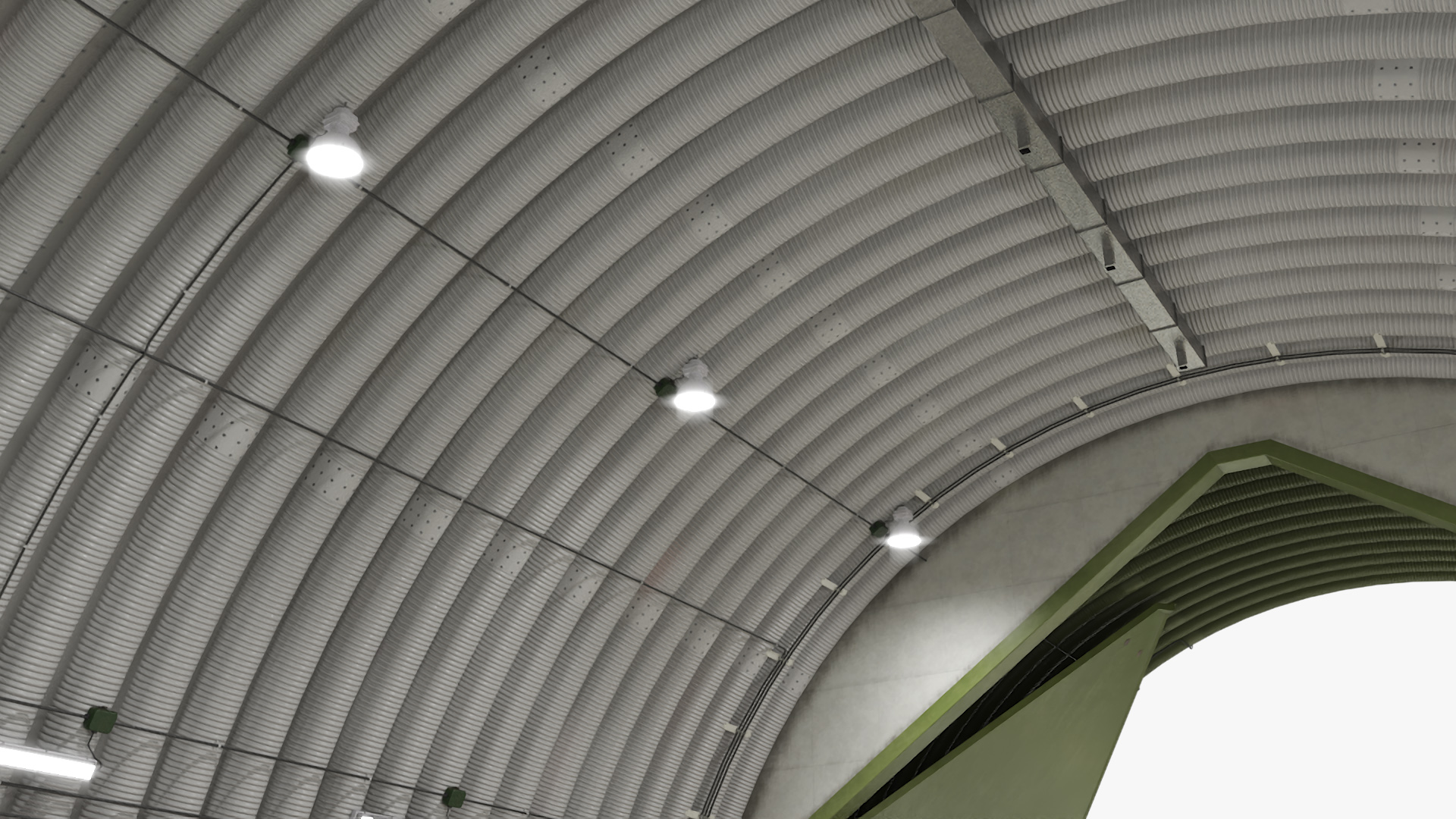 3D model Hardened Aircraft Shelter Open