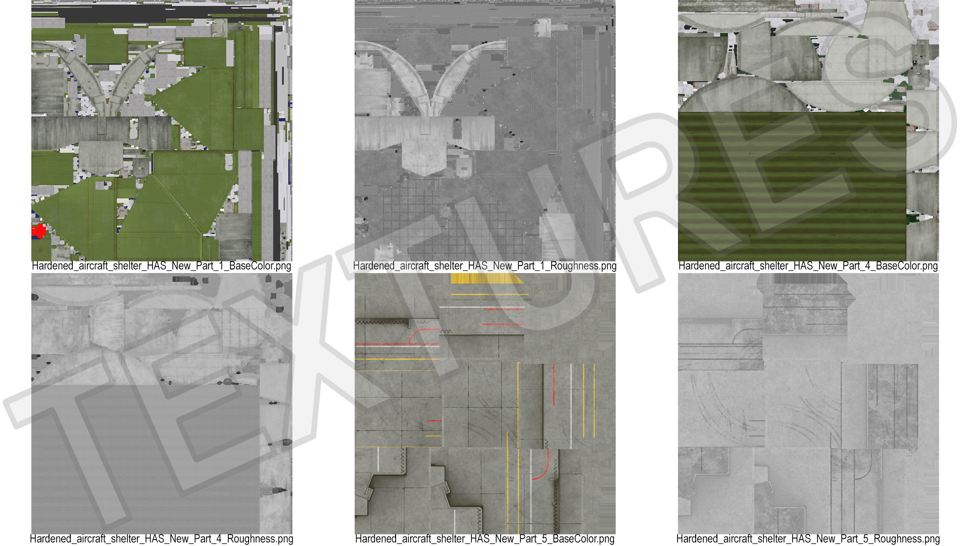 3D model Hardened Aircraft Shelter Open