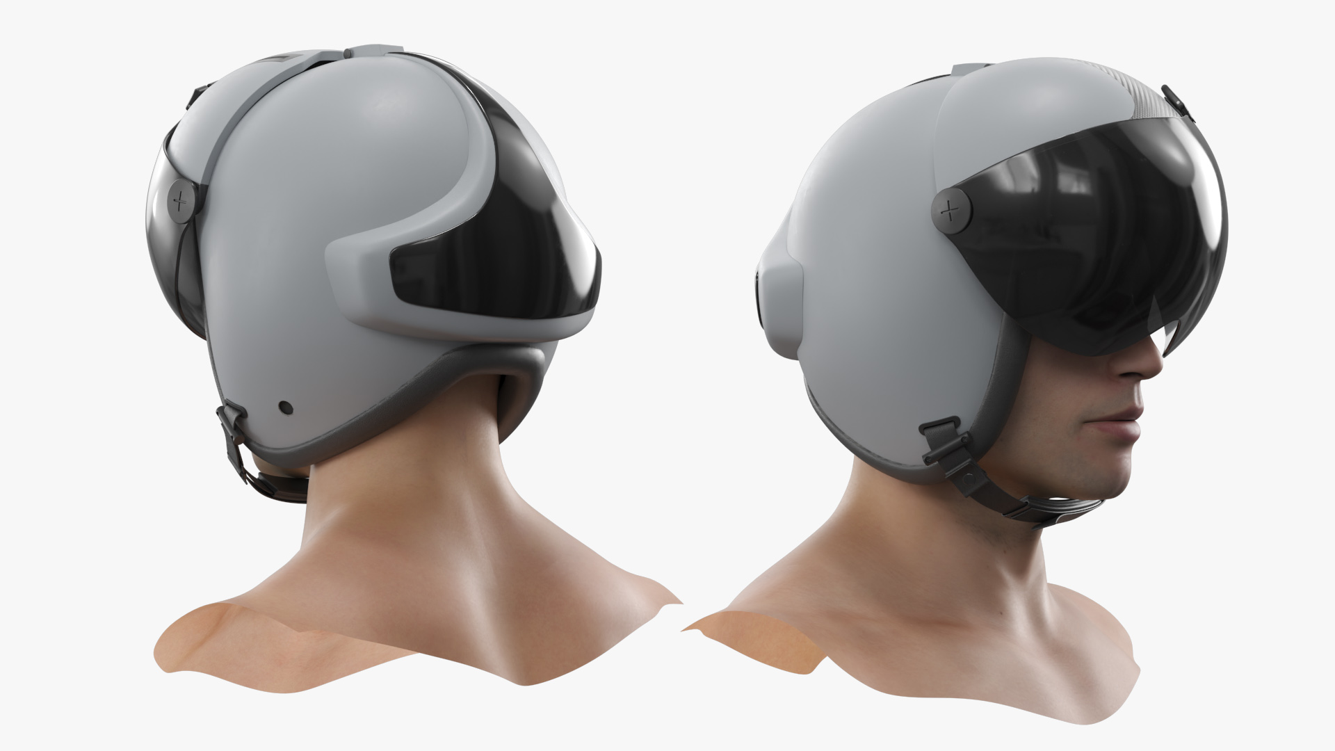 Elbit Systems JHMCS II Aviation Helmet on Male Head