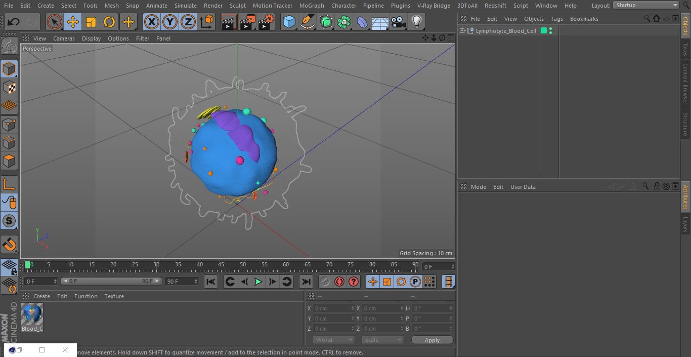 3D Lymphocyte Blood Cell