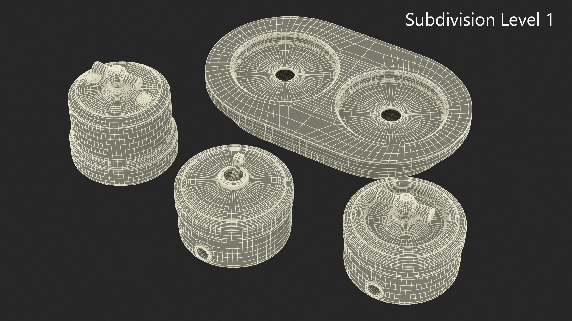3D model Retro Brass Switches