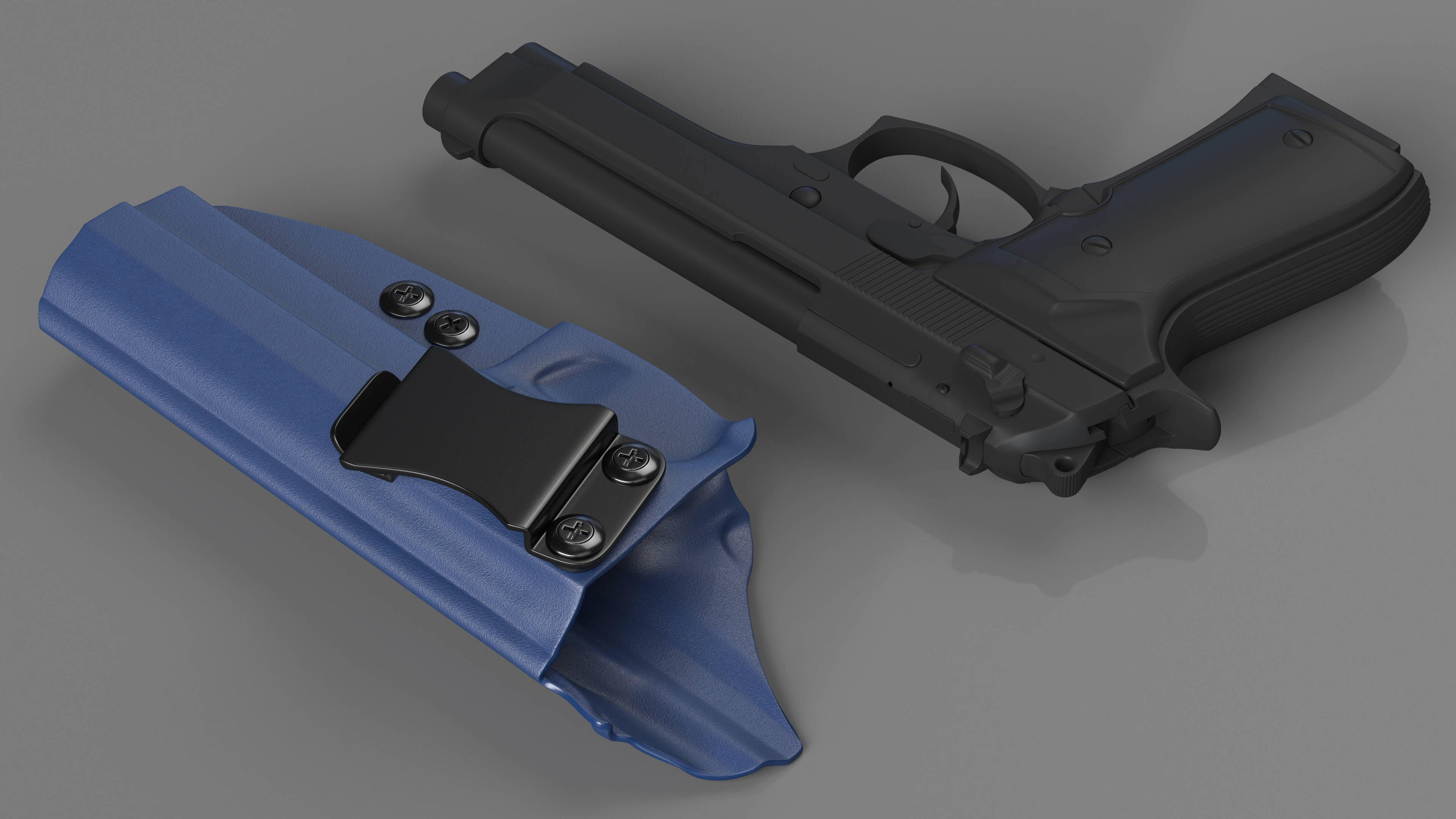 Holster Beretta 92 Kydex Blue 3D model