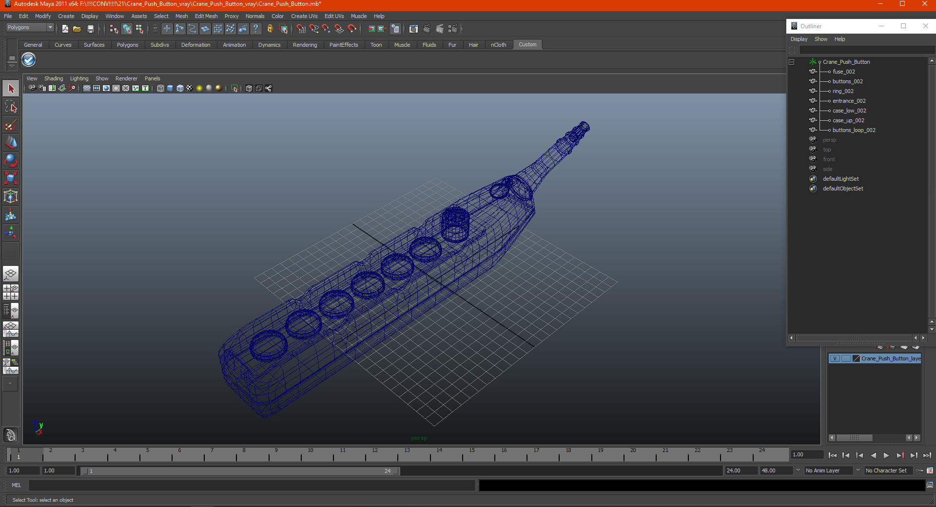 Crane Push Button 3D