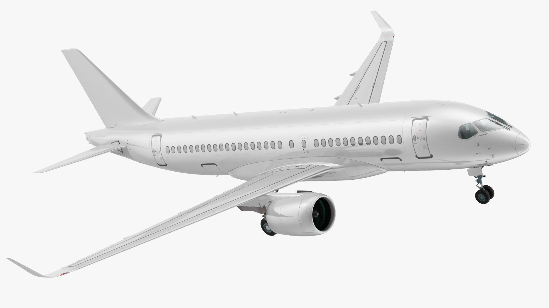 Airbus A220 100 Simple Interior Generic 3D model