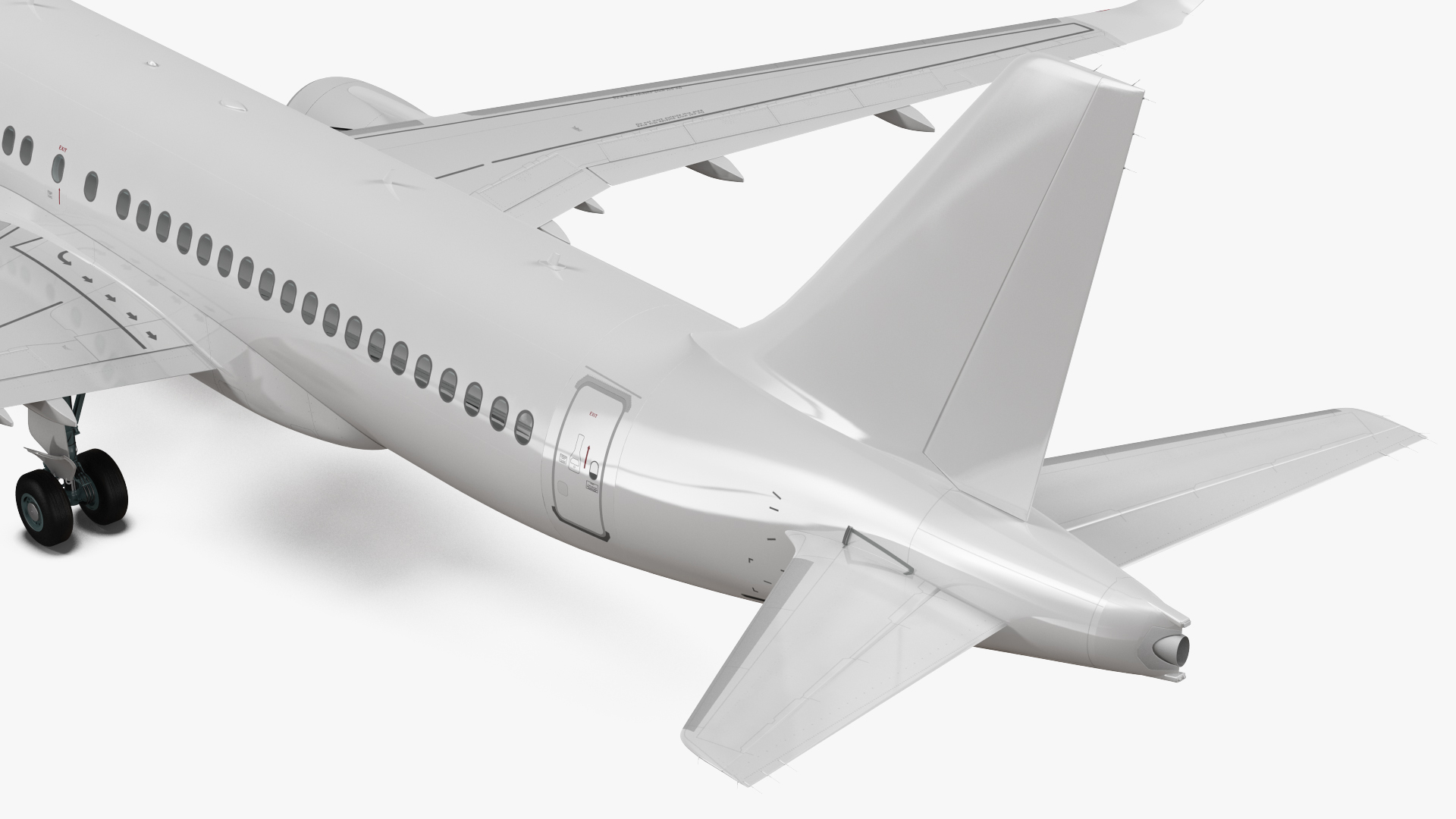 Airbus A220 100 Simple Interior Generic 3D model