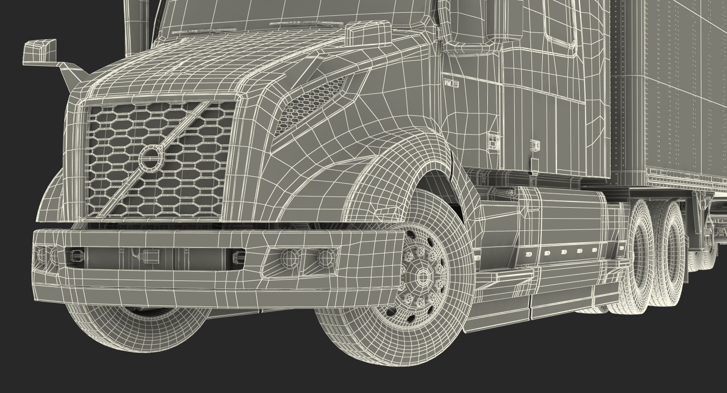 Volvo VNL 860 Truck 2018 with Trailer 3D