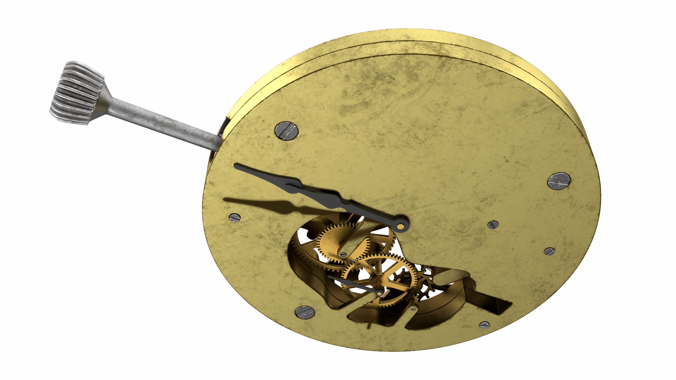 Vintage Watch Movement Mechanism 3D