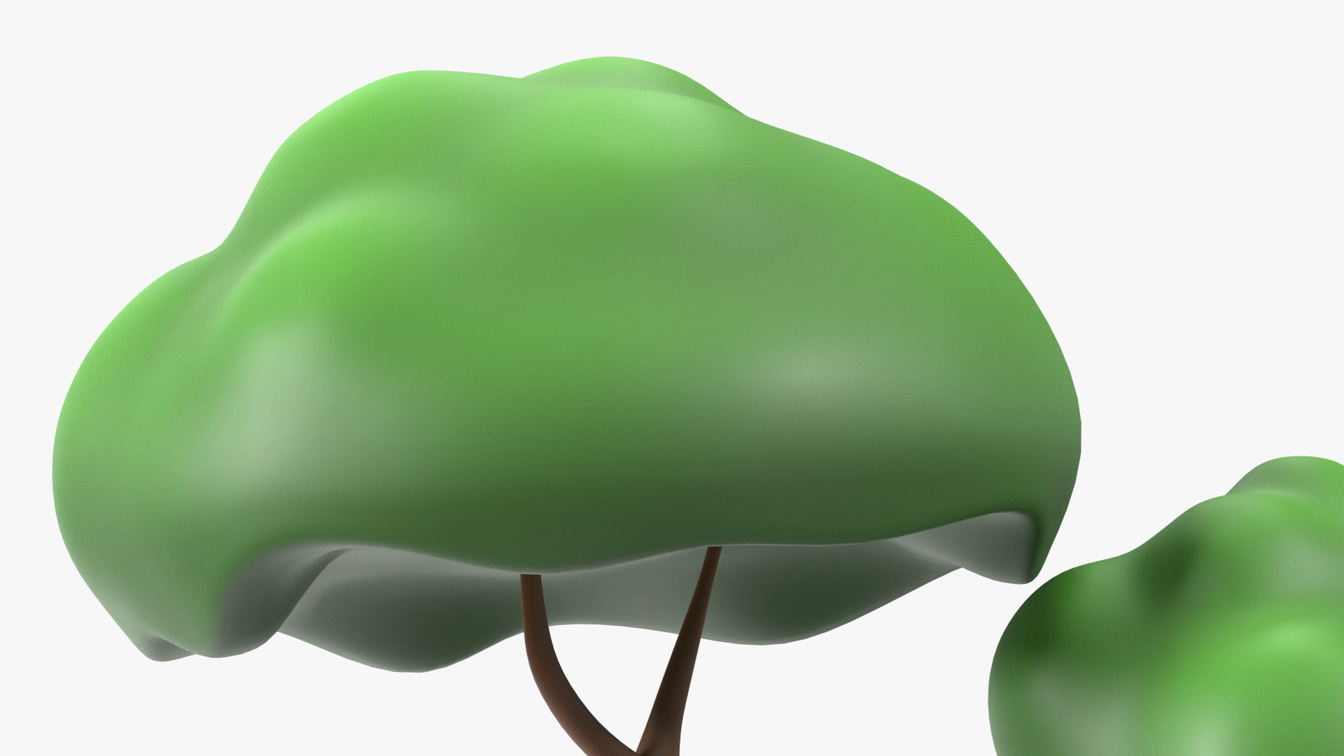 3D model Cartoon Double Tree Simple Coloring