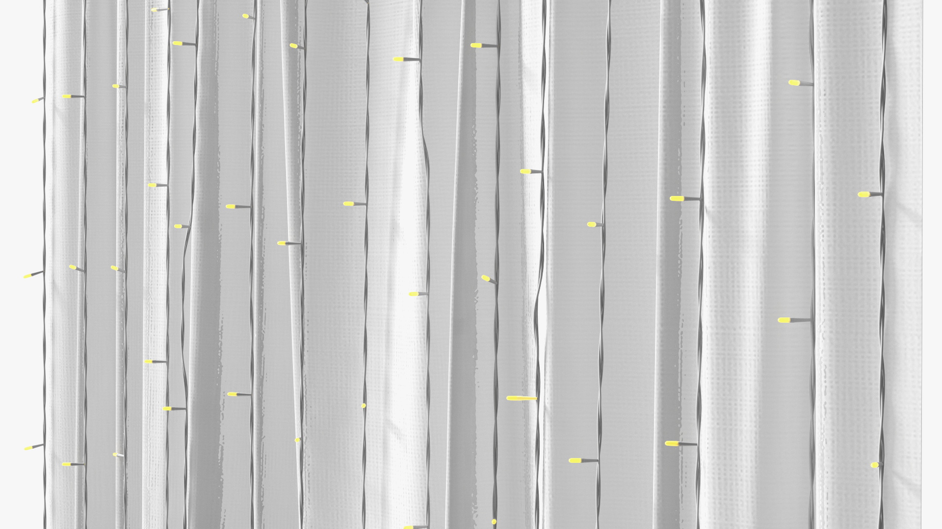 3D LED Curtain Garland Yellow