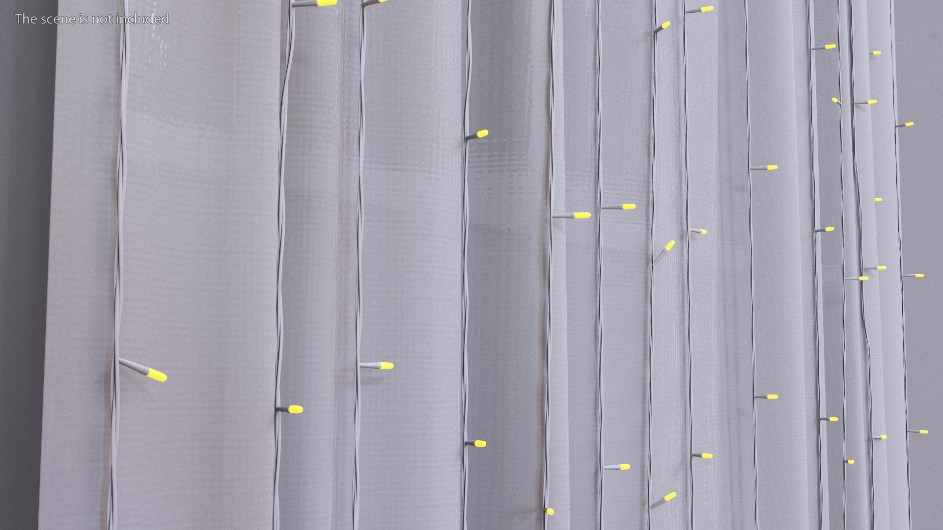 3D LED Curtain Garland Yellow