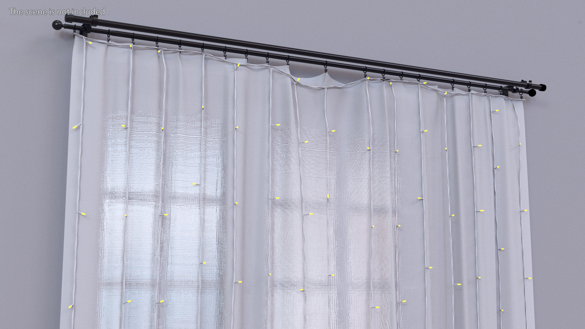3D LED Curtain Garland Yellow