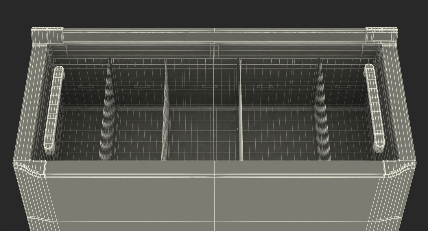 3D Glass Top Display Chest Freezer