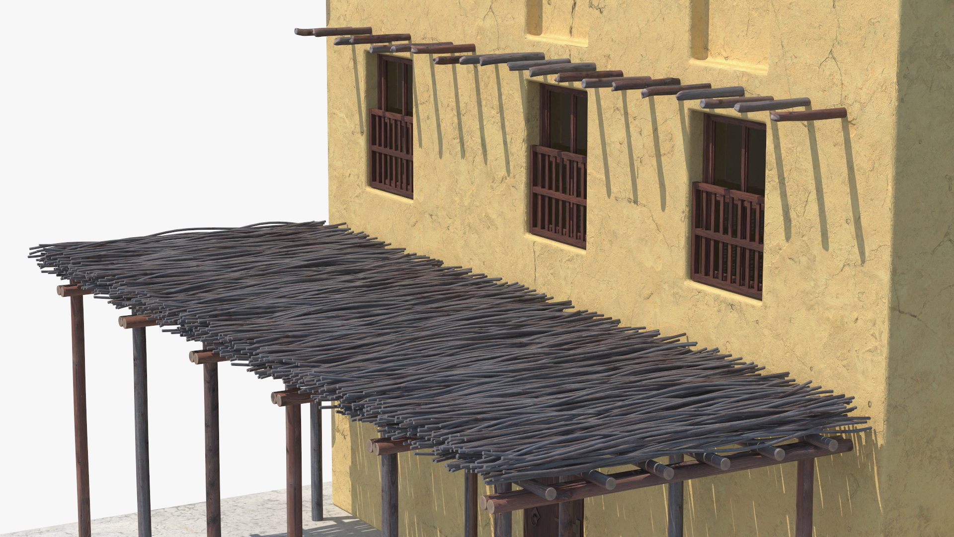 Arabian Traditional House with Canopy 3D