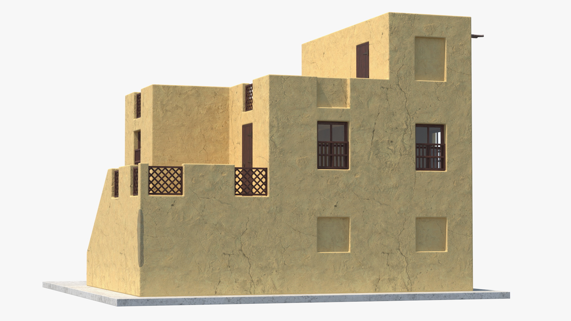 Arabian Traditional House with Canopy 3D