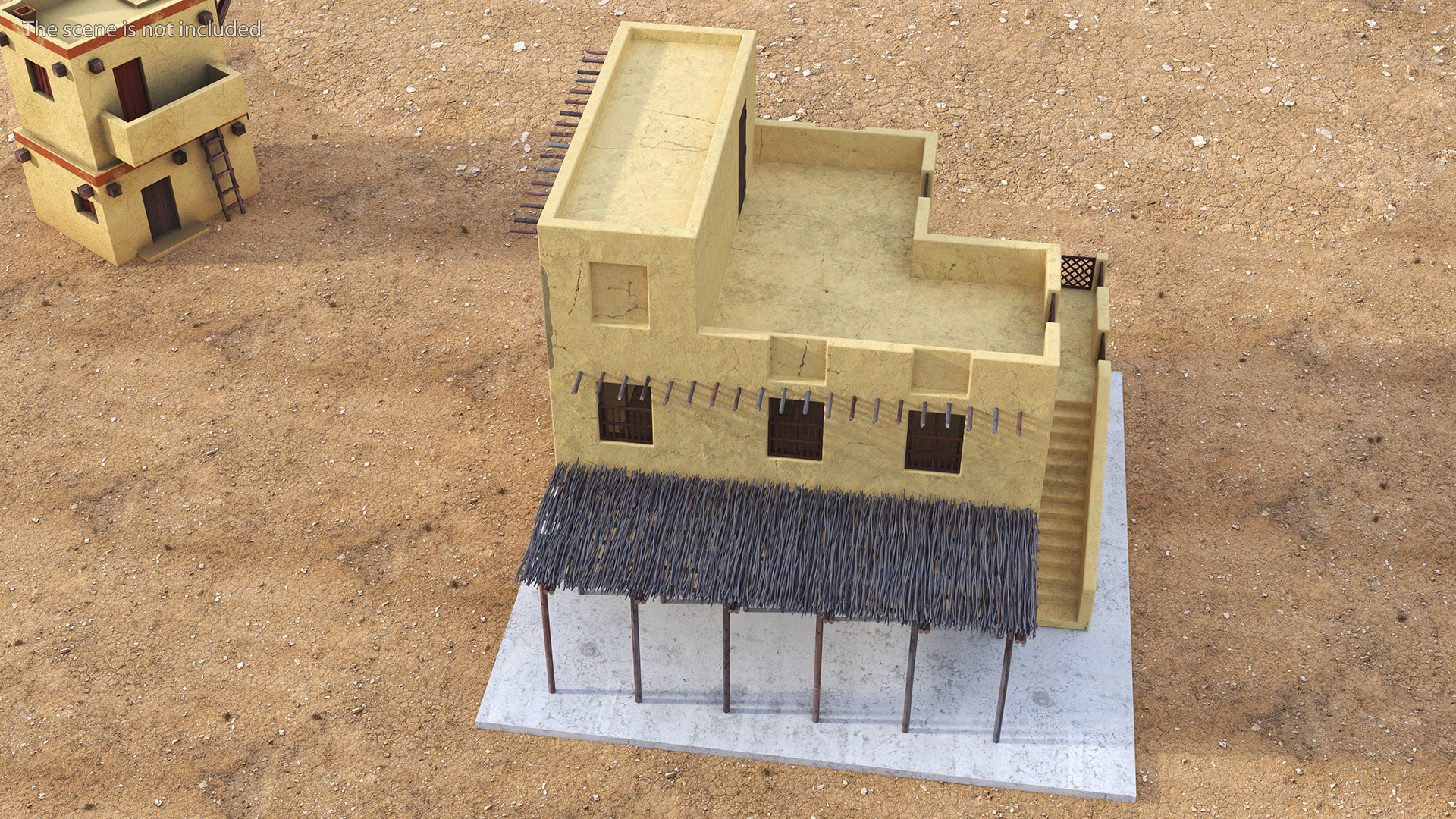 Arabian Traditional House with Canopy 3D