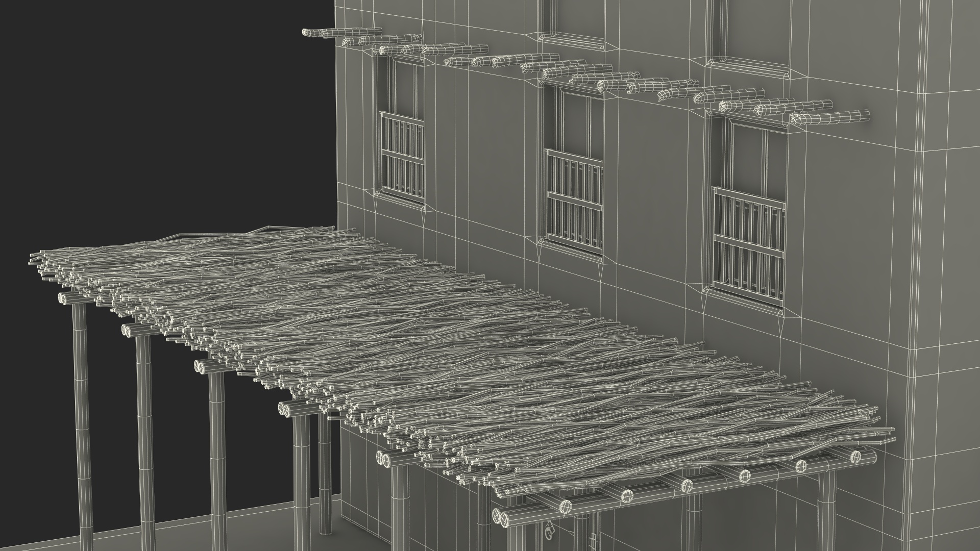 Arabian Traditional House with Canopy 3D