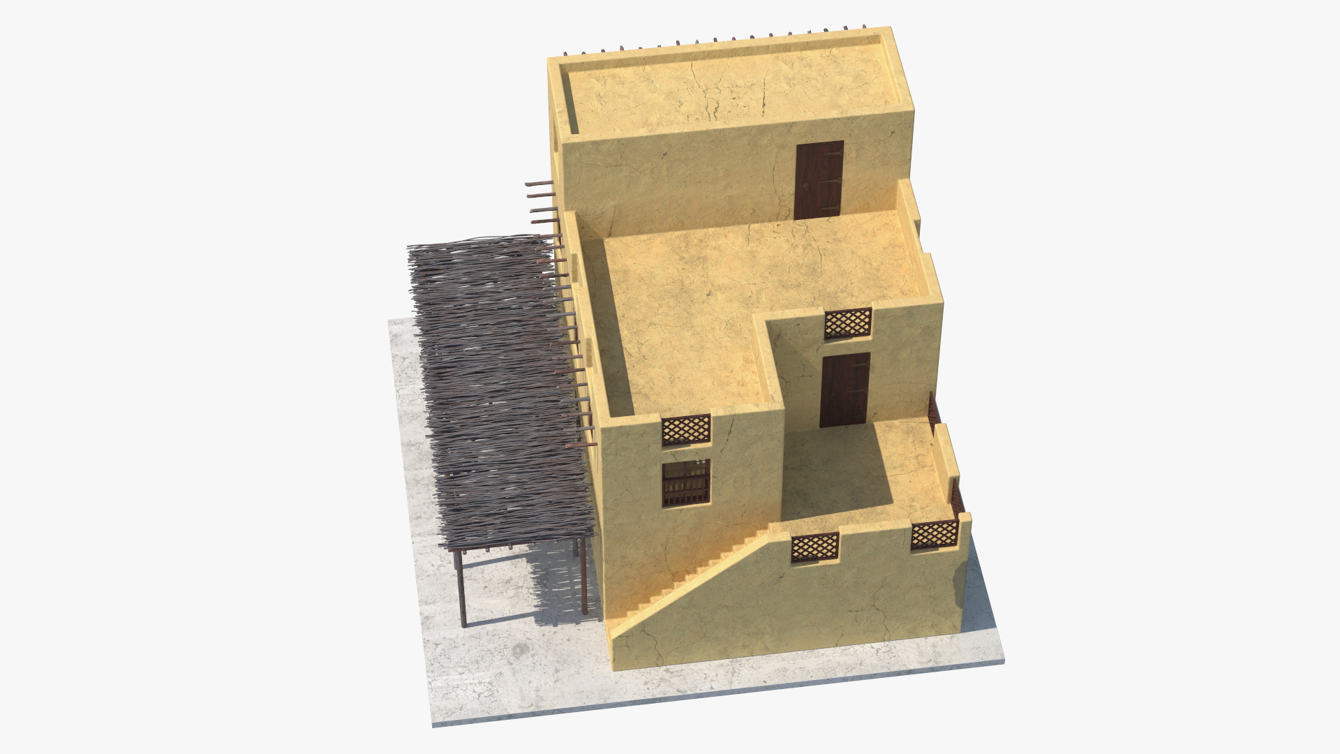 Arabian Traditional House with Canopy 3D