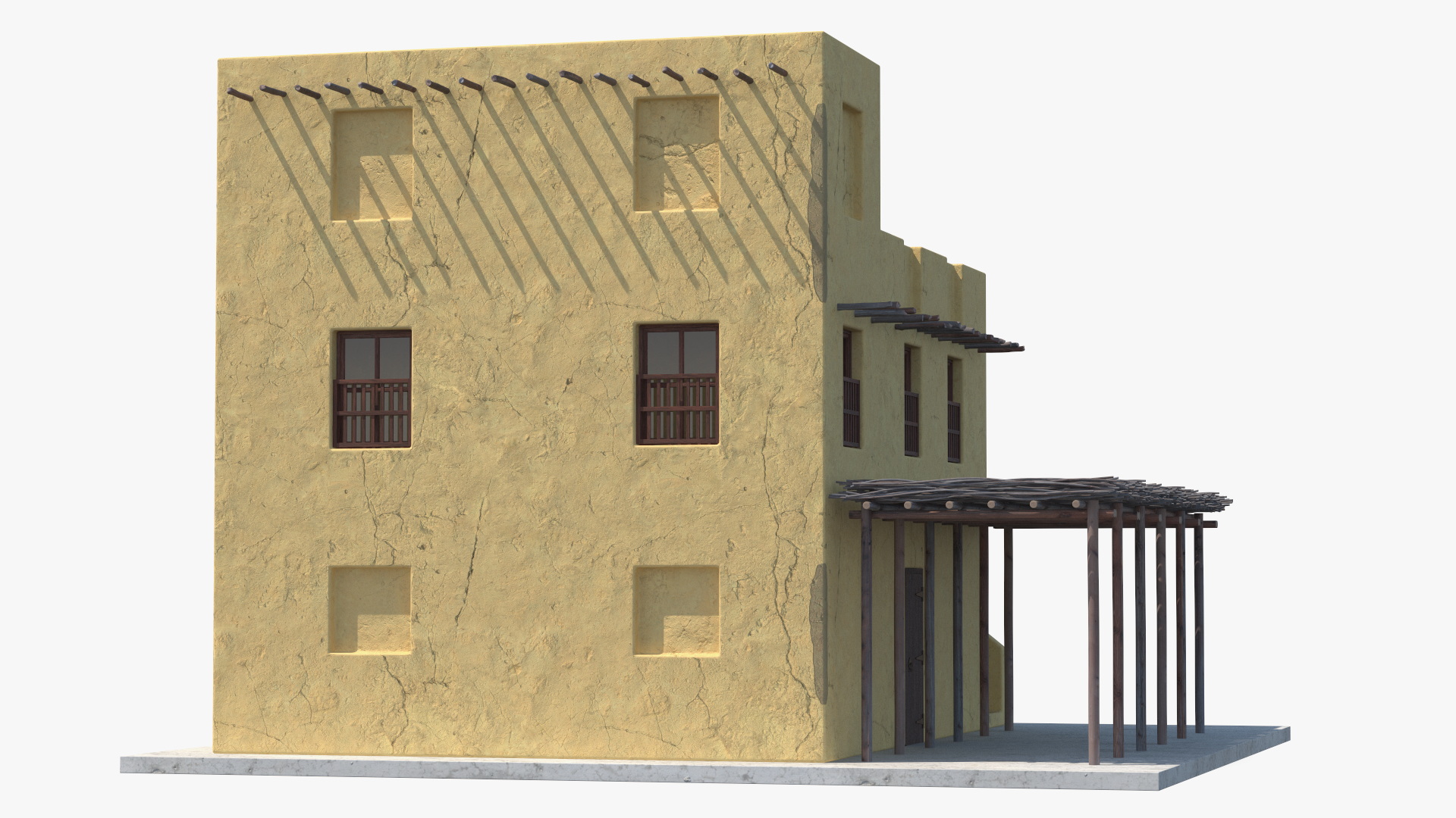 Arabian Traditional House with Canopy 3D