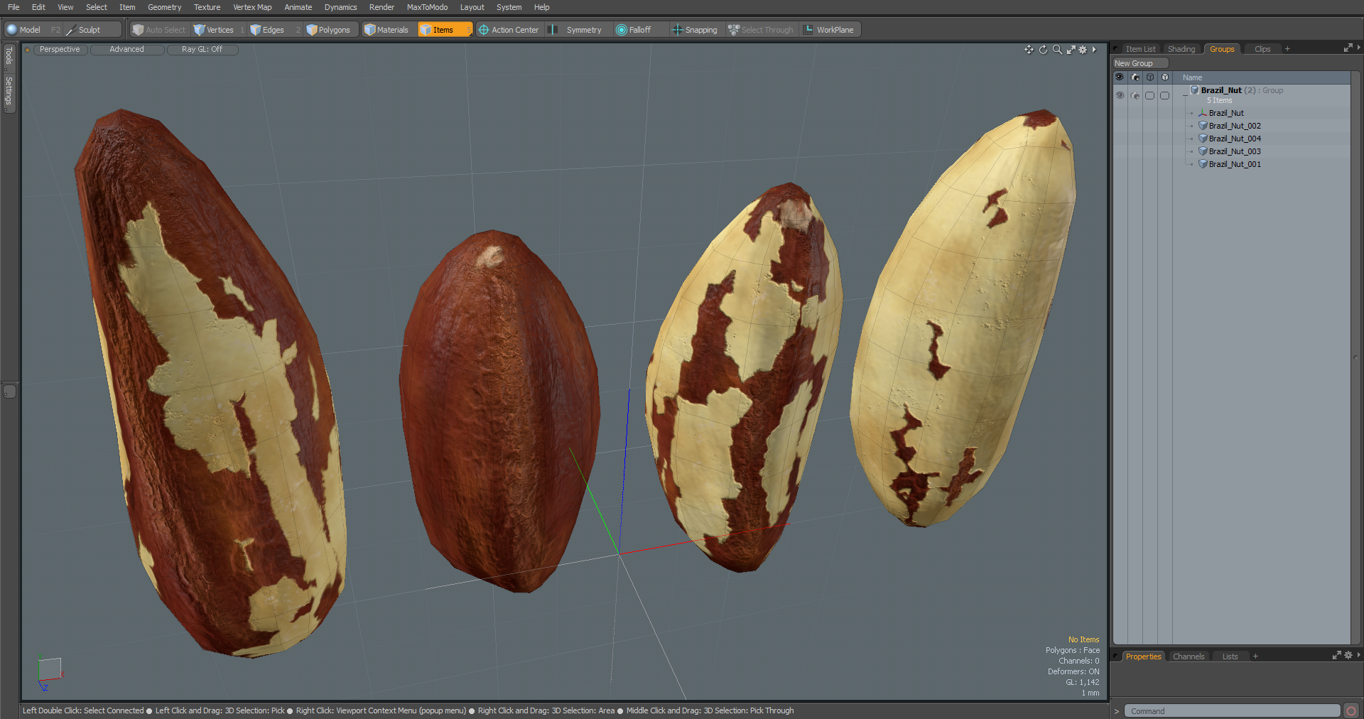 3D model Brazil Nut