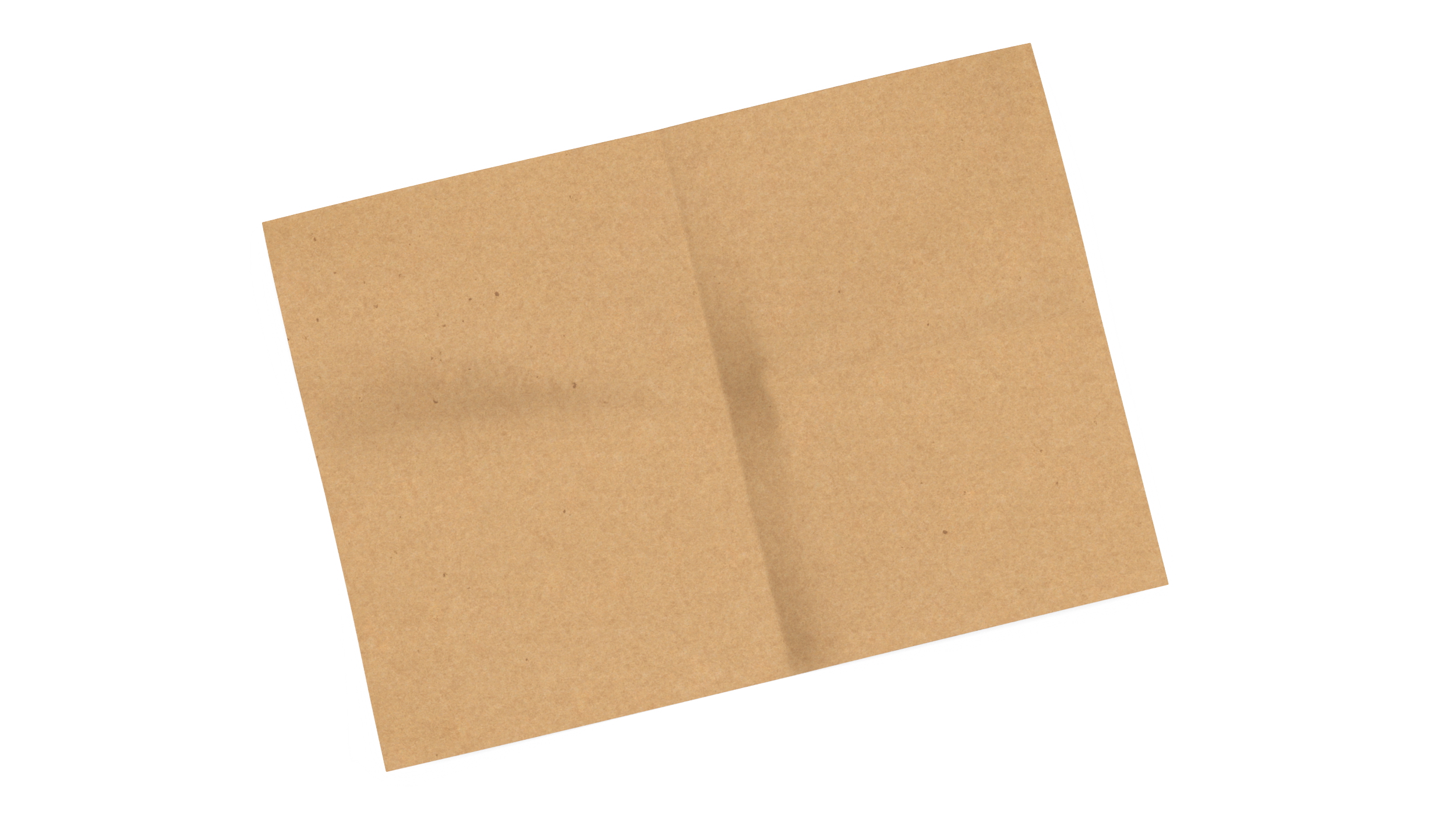 Kraft Paper Sheet Folded in Four 3D