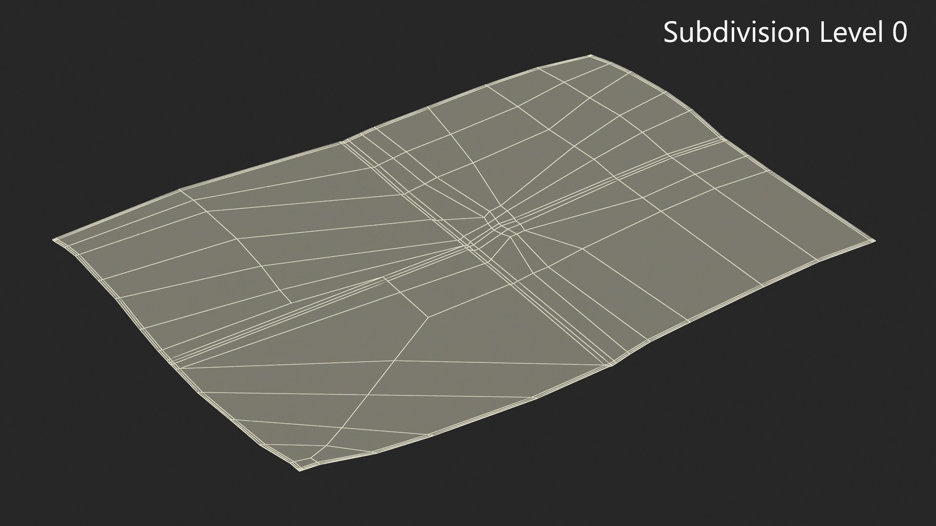 Kraft Paper Sheet Folded in Four 3D